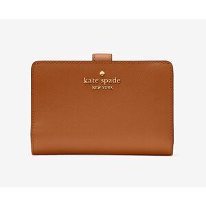 New Kate Spade Madison Medium Compact Bifold Wallet Leather Cavern Clay